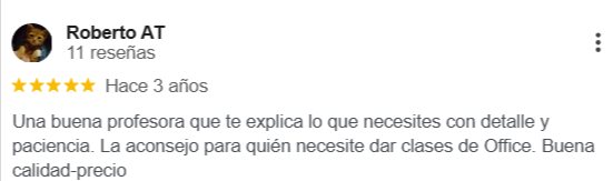 Reseñas Clases de Ofimatica